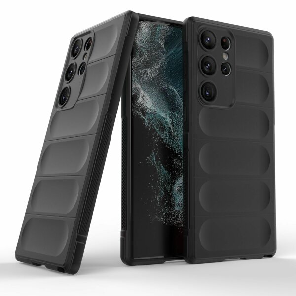 Hülle für Samsung Galaxy S23 Ultra Handyhülle Handy Tasche Back Cover Bumper TPU Schwarz