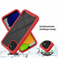 Hülle für Samsung Galaxy A03 - Handyhülle Schutzhülle Silikon Case Cover Bumper Rot