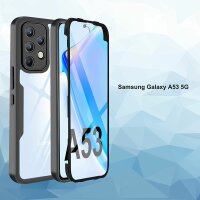 360° Grad Hülle für Samsung Galaxy A53 5G vollschutz Integriertem Displayschutz Blau