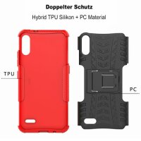 LG Hülle Outdoor Case Panzer Cover Handytasche Schutzhülle Handy Tasche Bumper LG K41S Rot