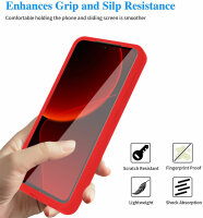 360° Grad Hülle Xiaomi 13T / 13T Pro Handyhülle mit Integriertem Displayschutz Rot