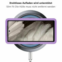 Google Pixel 7A Handyhülle 2-teilig 360° Grad Hülle mit Displayschutz Glas 9H Lila