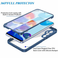 360° Grad Hülle für Samsung Galaxy S24 vollschutz mit Integriertem Displayschutz Blau