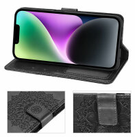 Handyhülle für Apple iPhone 14 – Mandala Case Schwarz