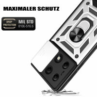 Outdoor Panzer Hülle Xiaomi Redmi Note 13 Pro 4G Handyhülle Kameraschutz Ring Silber