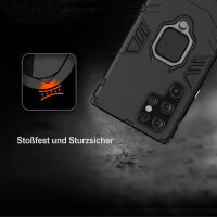 Schutz Hülle für Samsung Galaxy S22 Ultra, Silikon Ring Case Cover Outdoor TPU