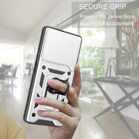 Outdoor Panzer Hülle Xiaomi Redmi 13 /Poco M6 Handyhülle Kameraschutz Ringhalter Silber