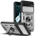Outdoor Panzer Hülle Google Pixel 8 Handyhülle mit Kameraschutz Ringhalter Cover Silber