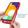 Hülle für Samsung Galaxy A13 5G / A04s Handyhülle Cover 2-teilig TPU Bumper Case Rot