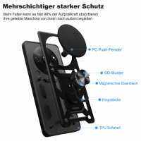 Outdoor Panzer Hülle Xiaomi Redmi A3 Handyhülle mit Kameraschutz Ringhalter Case Schwarz