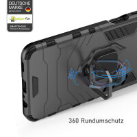 Hülle Xiaomi 14 Handyhülle Stoßfest 360° Drehbarer Ring Ständer TPU Back Cover Schwarz