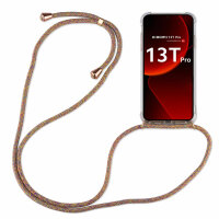 Handykette für Xiaomi 13T / 13T Pro Handyhülle mit Band Hülle mit Kordel Kette Rainbow