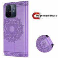 Hülle für Xiaomi Redmi 12C Handyhülle Handy Tasche Klapphülle Wallet Case Etui Lila