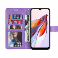 Hülle für Xiaomi Redmi 12C Handyhülle Handy Tasche Klapphülle Wallet Case Etui Lila