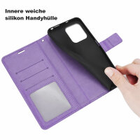 Hülle für Xiaomi Redmi 12C Handyhülle Handy Tasche Klapphülle Wallet Case Etui Lila