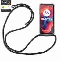 Handykette für Motorola Moto G04 / Moto G04s / Moto E14 Hülle Handyhülle Kordel Schwarz