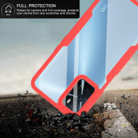 360° Grad Hülle Oppo A16 / A16s Handyhülle vollschutz Integriertem Displayschutz Rot