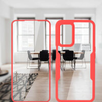 360° Grad Hülle Oppo A16 / A16s Handyhülle vollschutz Integriertem Displayschutz Rot