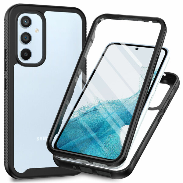 Panzer Hülle Handy Tasche 360 Grad TPU vollschutz mit Integriertem Displayschutz Samsung Galaxy A34 5G