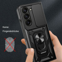 Outdoor Panzer Hülle für Samsung Galaxy Z Fold 5 mit Kameraschutz Ringhalter  Schwarz