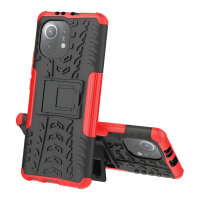 Schutz Hülle Xiaomi Handy Tasche Case Cover Silikon Schale Outdoor Handyhülle BF Xiaomi Mi 11 Rot