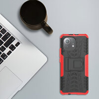 Schutz Hülle Xiaomi Handy Tasche Case Cover Silikon Schale Outdoor Handyhülle BF Xiaomi Mi 11 Rot
