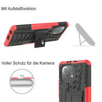 Schutz Hülle Xiaomi Handy Tasche Case Cover Silikon Schale Outdoor Handyhülle BF Xiaomi Mi 11 Rot