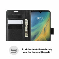 Handyhülle für ZTE Blade A5 2020 – Klapphülle PU-Leder Schwarz