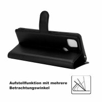 Handyhülle für ZTE Blade A5 2020 – Klapphülle PU-Leder Schwarz