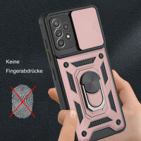 Outdoor Panzer Hülle für Samsung Galaxy A52 mit Kameraschutz Ringhalter Bumper Rosegold