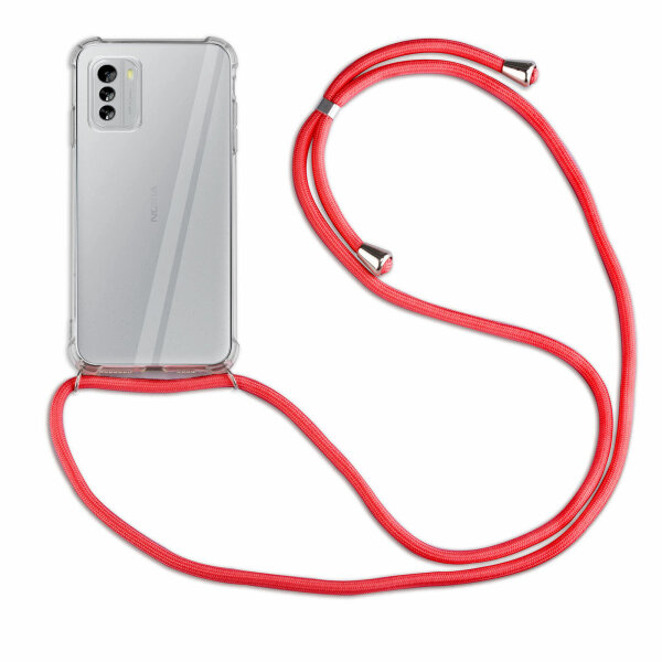 betterfon Handykette für Nokia G60 5G Handyhülle mit Band Hülle Smartphone Kette Rot