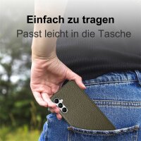 Hülle Handyhülle Stoßfeste Handy Tasche Ultra-Dünn Case Leder Bumper für Samsung Galaxy S24 Grün
