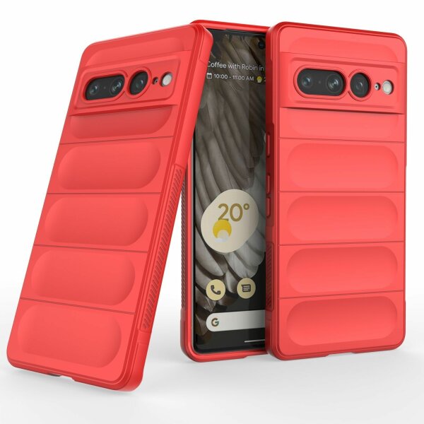 Hülle für Google Pixel 7 Pro Handyhülle Handy Tasche Back Cover Bumper TPU Case Rot