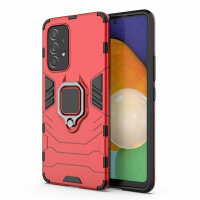 Hülle für Samsung Galaxy A53 5G, Schutzhülle Handy Tasche Ring Case Cover Bumper Rot