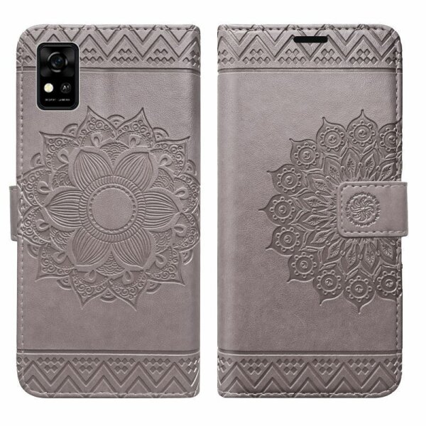 Handy Tasche für ZTE Blade Hülle Schutzhülle Klapphülle Flip Case Schale Etui BF Grau Blade V30 Vita