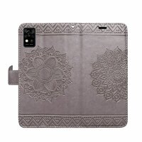 Handy Tasche für ZTE Blade Hülle Schutzhülle Klapphülle Flip Case Schale Etui BF Grau Blade V30 Vita
