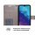 Handy Tasche für ZTE Blade Hülle Schutzhülle Klapphülle Flip Case Schale Etui BF Grau Blade V30 Vita