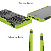 Handy Tasche für Apple iPhone Panzer Cover Case Schutz Hülle Etui Schale Bumper Apple iPhone SE 2020 Grün