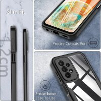 360° Grad Hülle für Samsung Galaxy A23 5G vollschutz Integriertem Displayschutz Schwarz