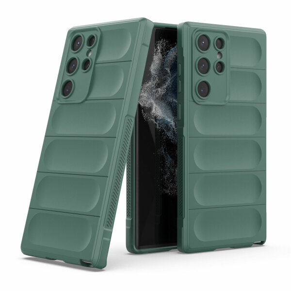 Hülle Handyhülle für Samsung Galaxy S22 Ultra - Schutzhülle Handytasche Case TPU Grün