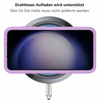 Hülle für Samsung Galaxy S24 Handyhülle 2 Teilig Bumper Case mit Kantenschutz  Lila