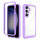 Hülle für Samsung Galaxy S24 Handyhülle 2 Teilig Bumper Case mit Kantenschutz  Lila