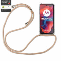 Handykette für Motorola Moto G04 / Moto G04s / Moto E14 Hülle Handyhülle Kordel Beige / Braun