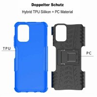 Schutz Hülle Xiaomi Handy Tasche Case Cover Silikon Schale Outdoor Handyhülle BF Xiaomi Redmi Note 10 Blau