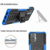 Schutz Hülle Xiaomi Handy Tasche Case Cover Silikon Schale Outdoor Handyhülle BF Xiaomi Redmi Note 10 Blau