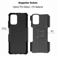 Schutz Hülle Xiaomi Handy Tasche Case Cover Silikon Schale Outdoor Handyhülle BF Xiaomi Redmi Note 10 Blau