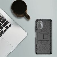 Schutz Hülle Xiaomi Handy Tasche Case Cover Silikon Schale Outdoor Handyhülle BF Xiaomi Redmi Note 10 Blau
