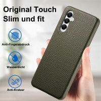 Hülle Handyhülle Stoßfeste Handy Tasche Ultra-Dünn Case Leder Bumper für Samsung Galaxy S24 Ultra Grün