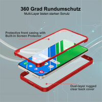 360° Grad Hülle für Samsung Galaxy S23 vollschutz Integriertem Displayschutz Rot