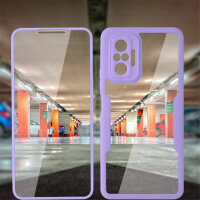 360° Grad Hülle Xiaomi Redmi Note 10 Pro vollschutz Integriertem Displayschutz Lila